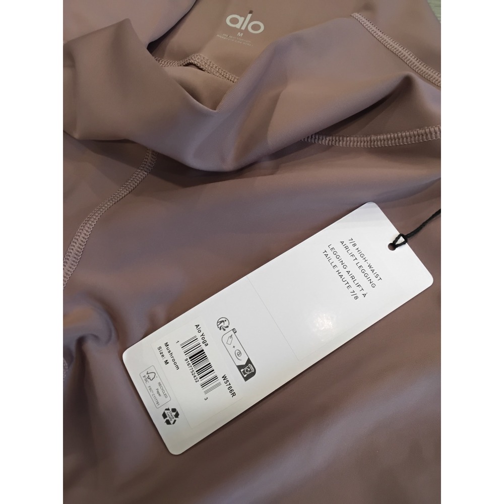 Alo Yoga 7/8 High-Waist Airlift Leggings Mushroom W5766R Womens Size M NWT - Picture 3 of 5